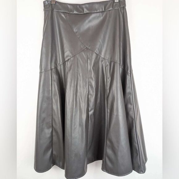 Emerson Lang faux long grey leather skirt - size M - Picture 4 of 10